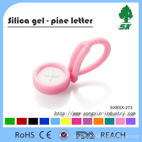 Colorful Stripe Silicone Botton Megnet Hook Tie 2PCS Set